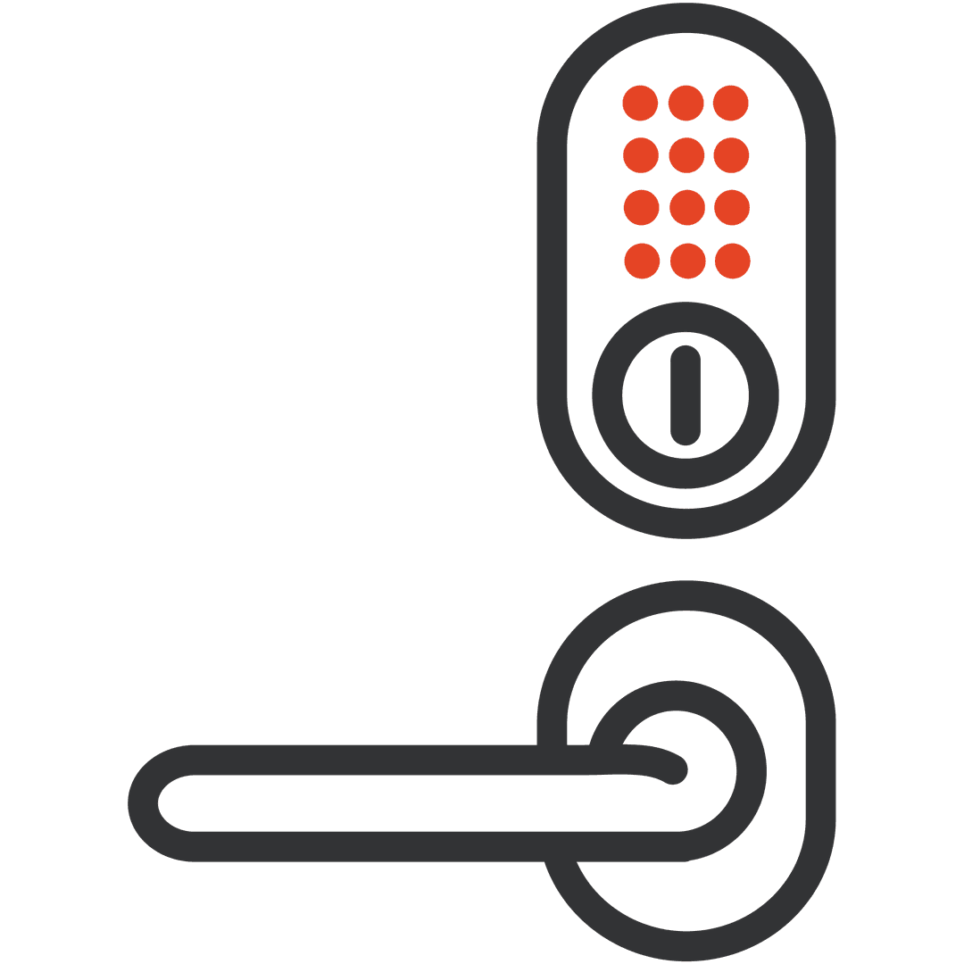 Installation digitalt låsvred icon